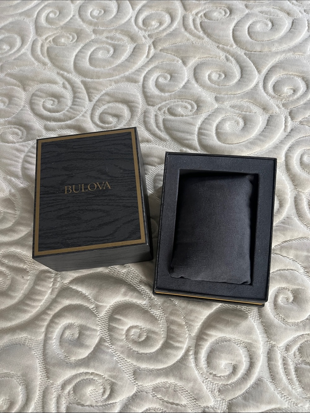 Bulova Black and Gold Watch Presentation Box